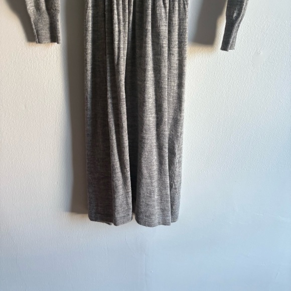 Rebecca Taylor Sz S Grey Wool Alpaca Lace Ballerinacore Feminine Fall Dress - Picture 5 of 15